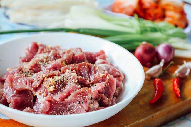 cách nấu canh thịt bò kim chi